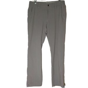 Under Armour gray Striped Gold Pants Size 34